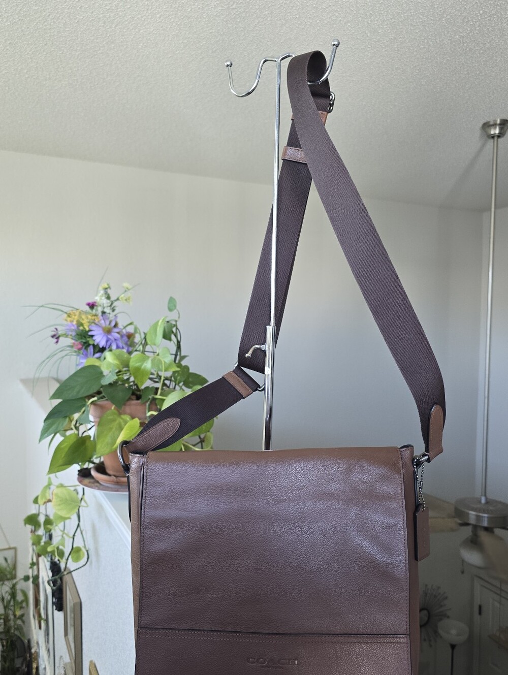 Coach Houston Map Leather Messenger Bag - Picture 4 of 16